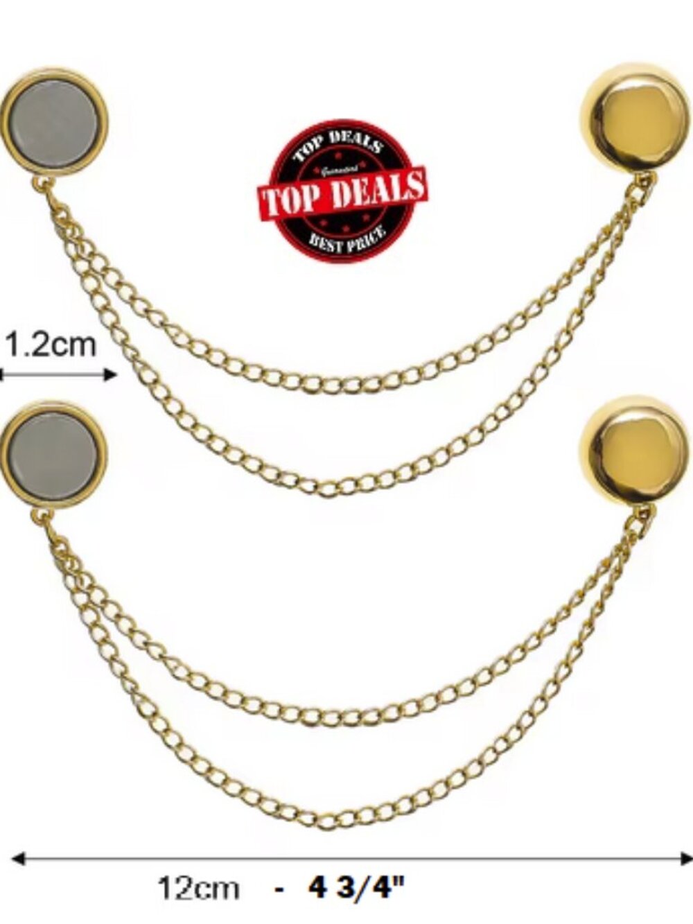 Gold Magnetic Adjustable Shirt / Blouse Clip  Waitress & Bartenders